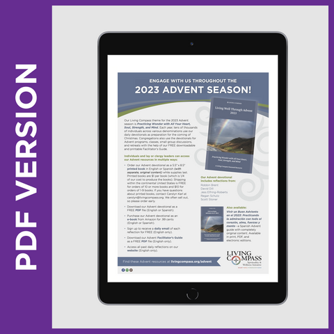 Living Well Through Advent 2023 Offerings Promotional Flyer (PDF FILE)